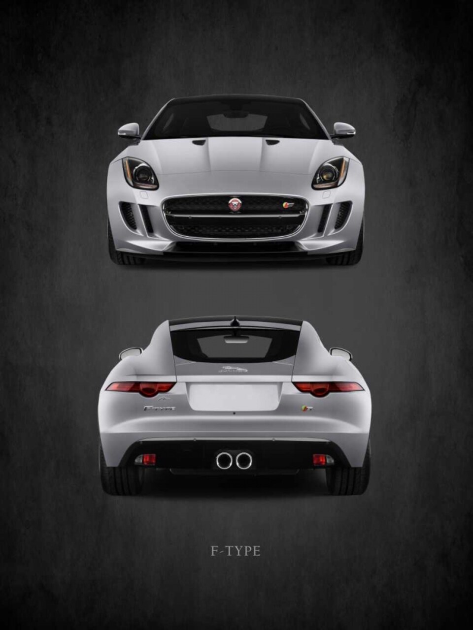 Jaguar F-Type Front-Back Poster Print by Mark Rogan # RGN114427
